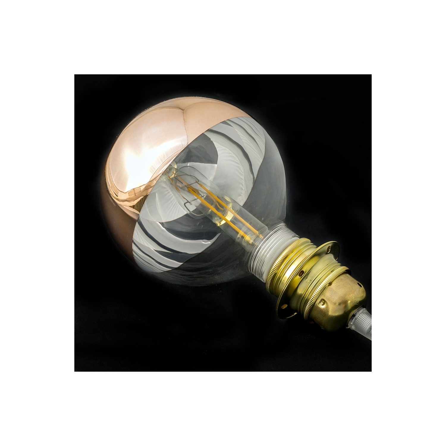 Modular LED Decorative Light bulb with Copper Semisphere 5W E27 Dimmable 2700K