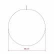 Sphere M lampshade made of polyester fiber, 35 cm diameter - 100% handmade