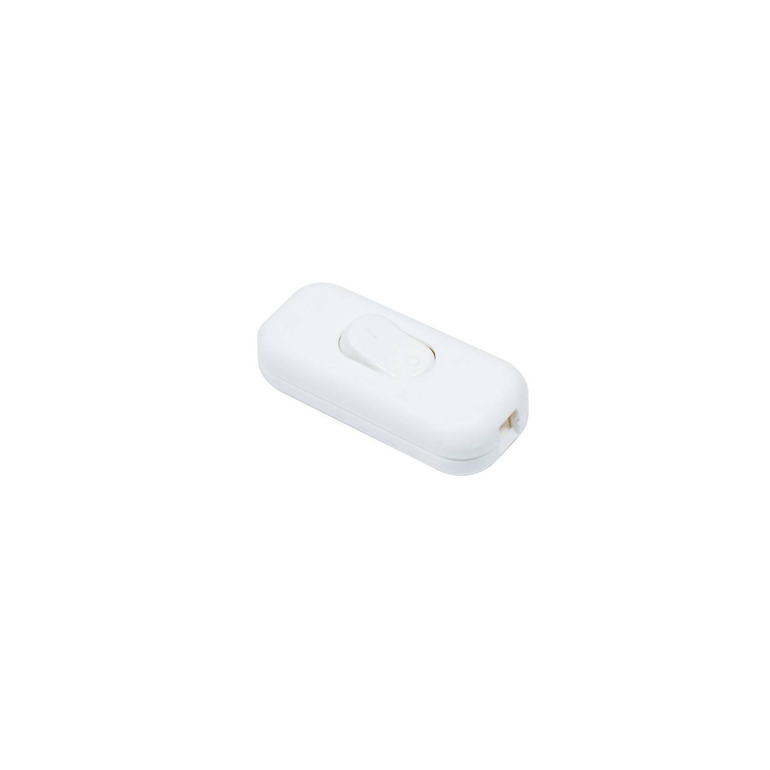 White Switch double pole inline rounded