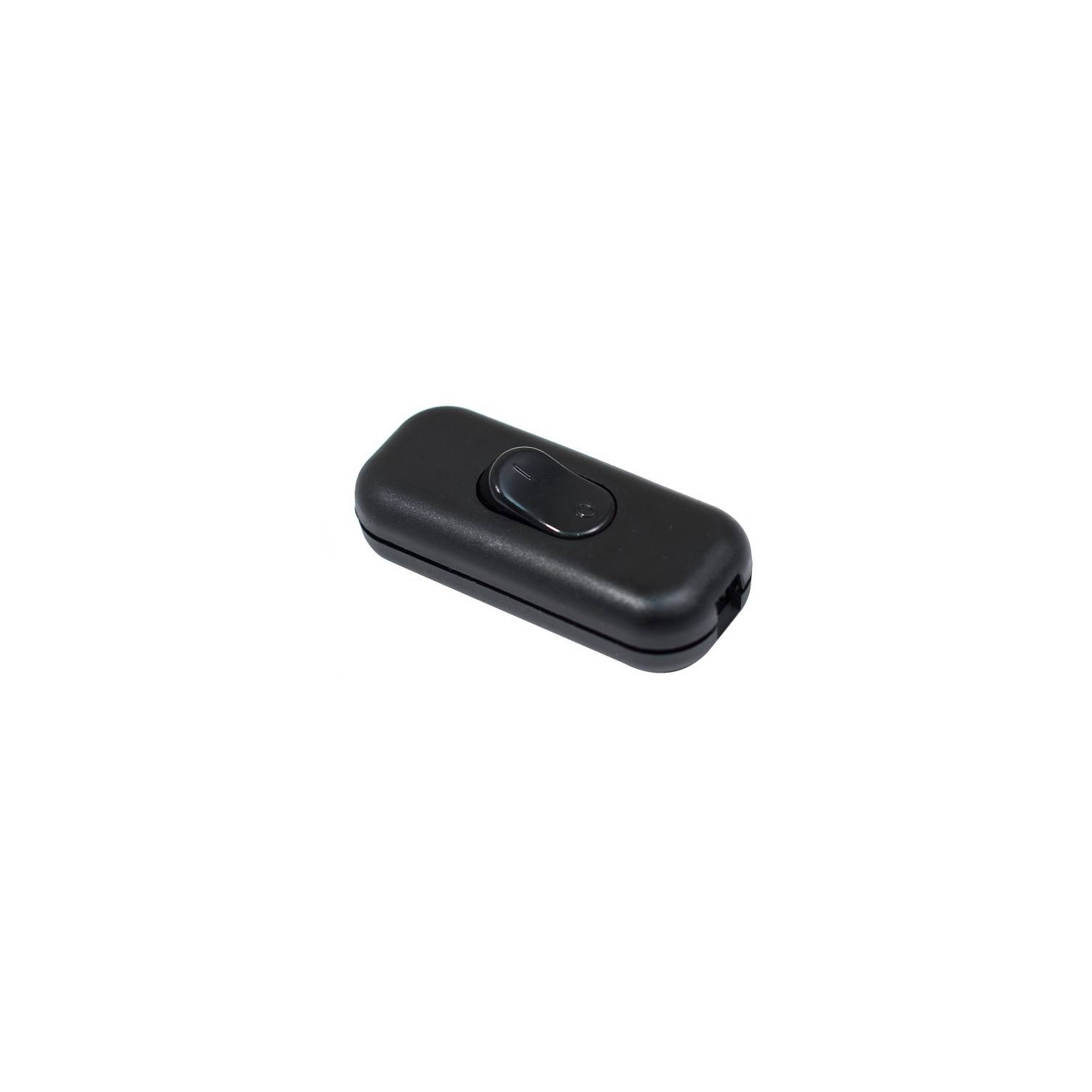 Double pole in - line switch rounded Black