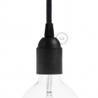 Thermoplastic E27 lamp holder kit - Black