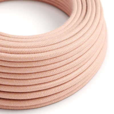 RX13 Salmon Round Cotton Electrical Fabric Cloth Cord Cable