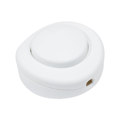 Double Pole in-line Foot Light Switch, white