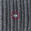 Single Pendant, suspended lamp with ZigZag Anthracite textile cable RD74