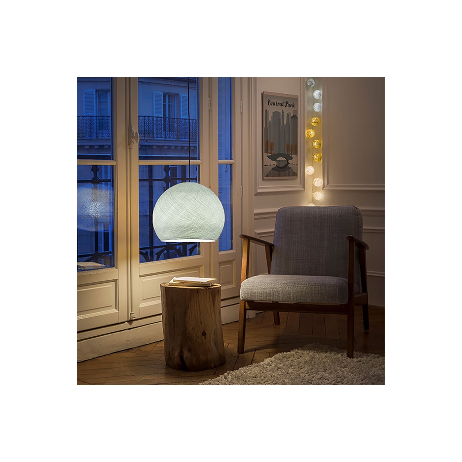 Dome M lampshade made of polyester fiber, 35 cm diameter - 100% handmade