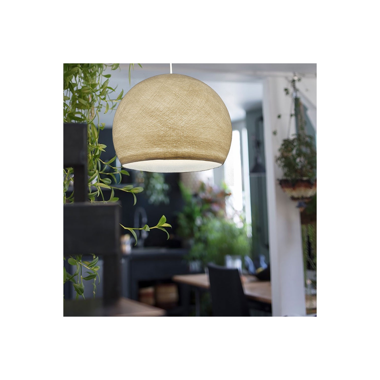 Dome M lampshade made of polyester fiber, 35 cm diameter - 100% handmade