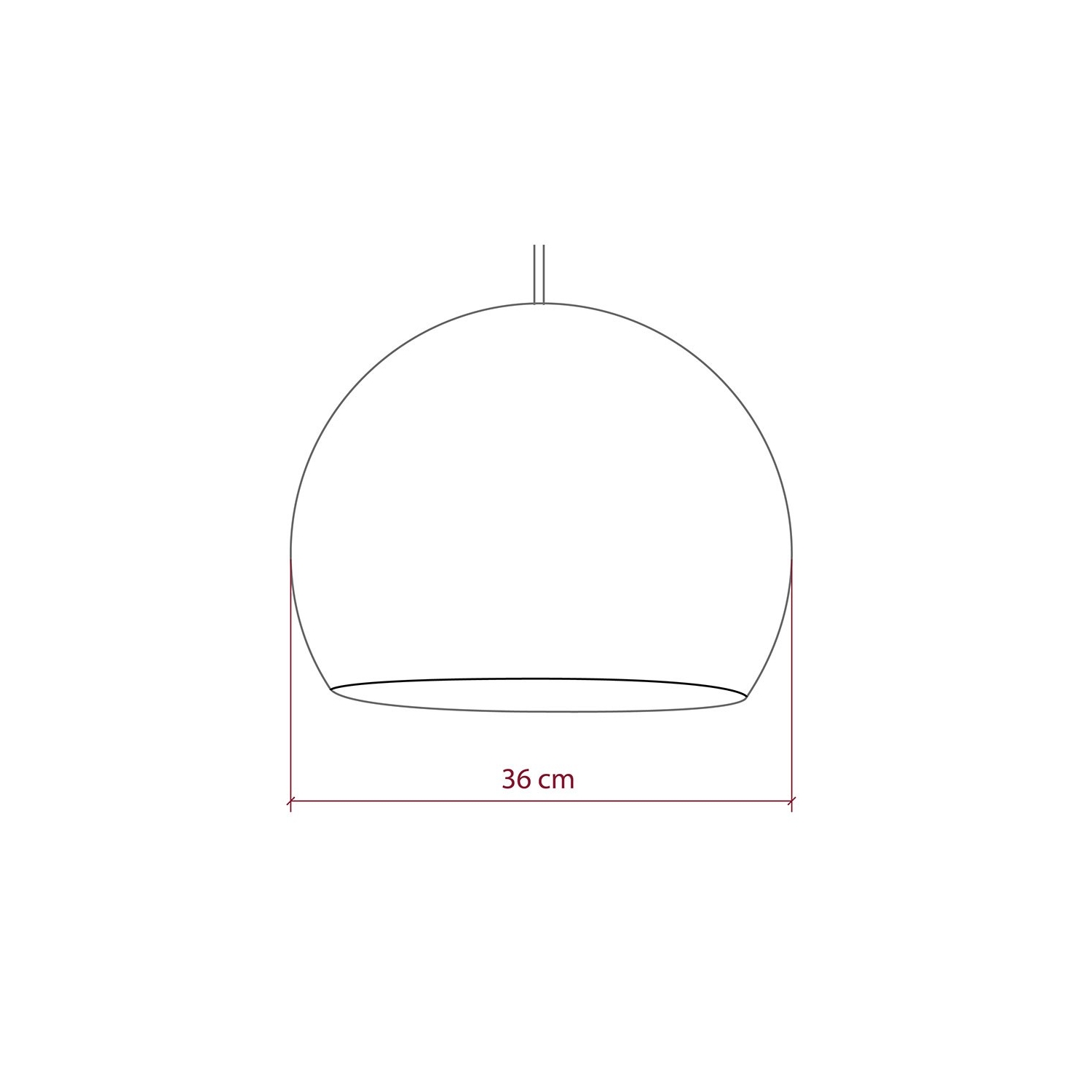 Dome M lampshade made of polyester fiber, 35 cm diameter - 100% handmade