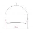 Dome M lampshade made of polyester fiber, 35 cm diameter - 100% handmade