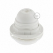 Thermoplastic E27 lamp holder kit with double ferrule for lampshade - White