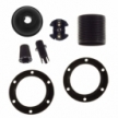 Thermoplastic E27 lamp holder kit with double ferrule for lampshade - Black