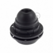 Thermoplastic E27 lamp holder kit with double ferrule for lampshade - Black
