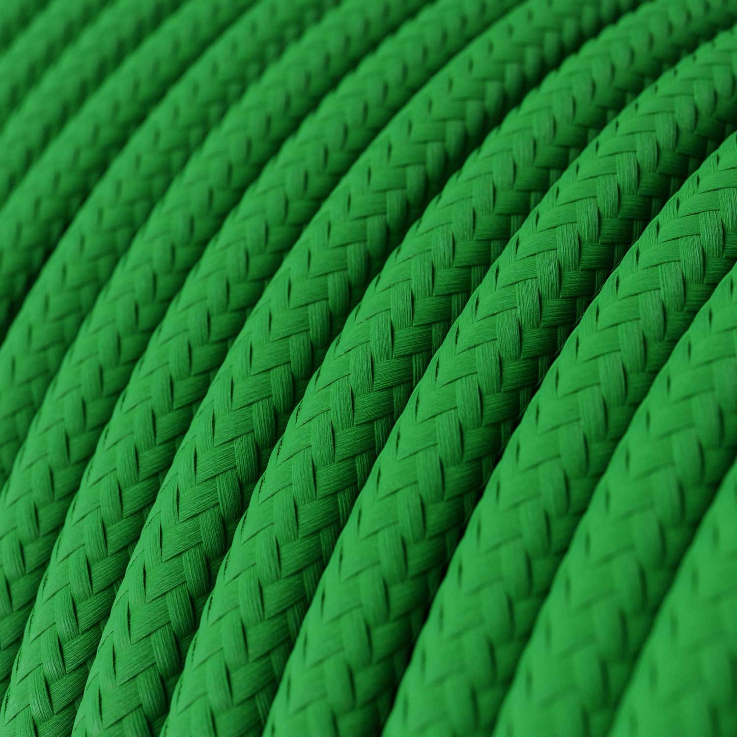 RM06 Green Round Rayon Electrical Fabric Cloth Cord Cable