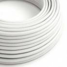 RM01 White Round Rayon Electrical Fabric Cloth Cord Cable
