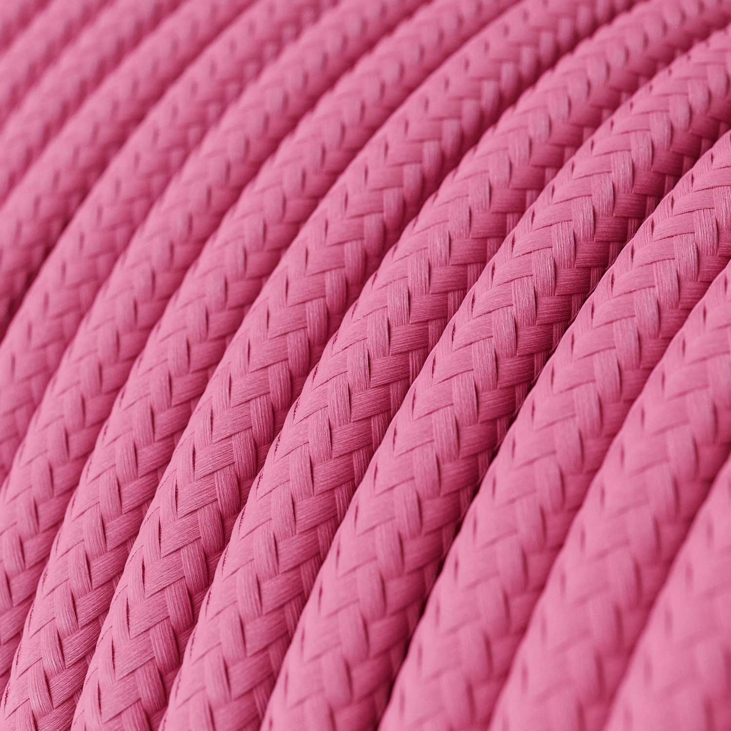 RM08 Fuchsia Round Rayon Electrical Fabric Cloth Cord Cable