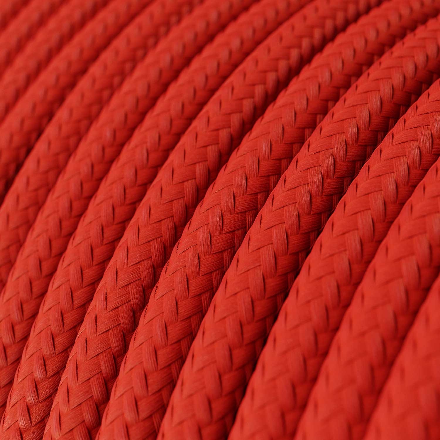 RM09 Red Round Rayon Electrical Fabric Cloth Cord Cable