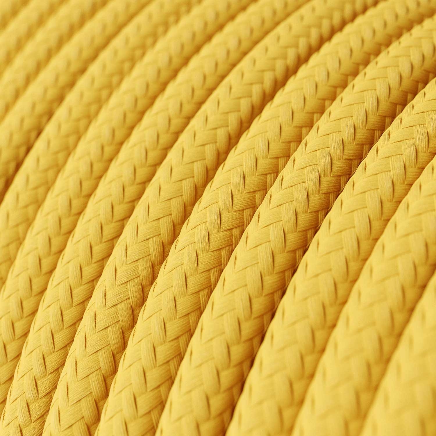 RM10 Yellow Round Rayon Electrical Fabric Cloth Cord Cable