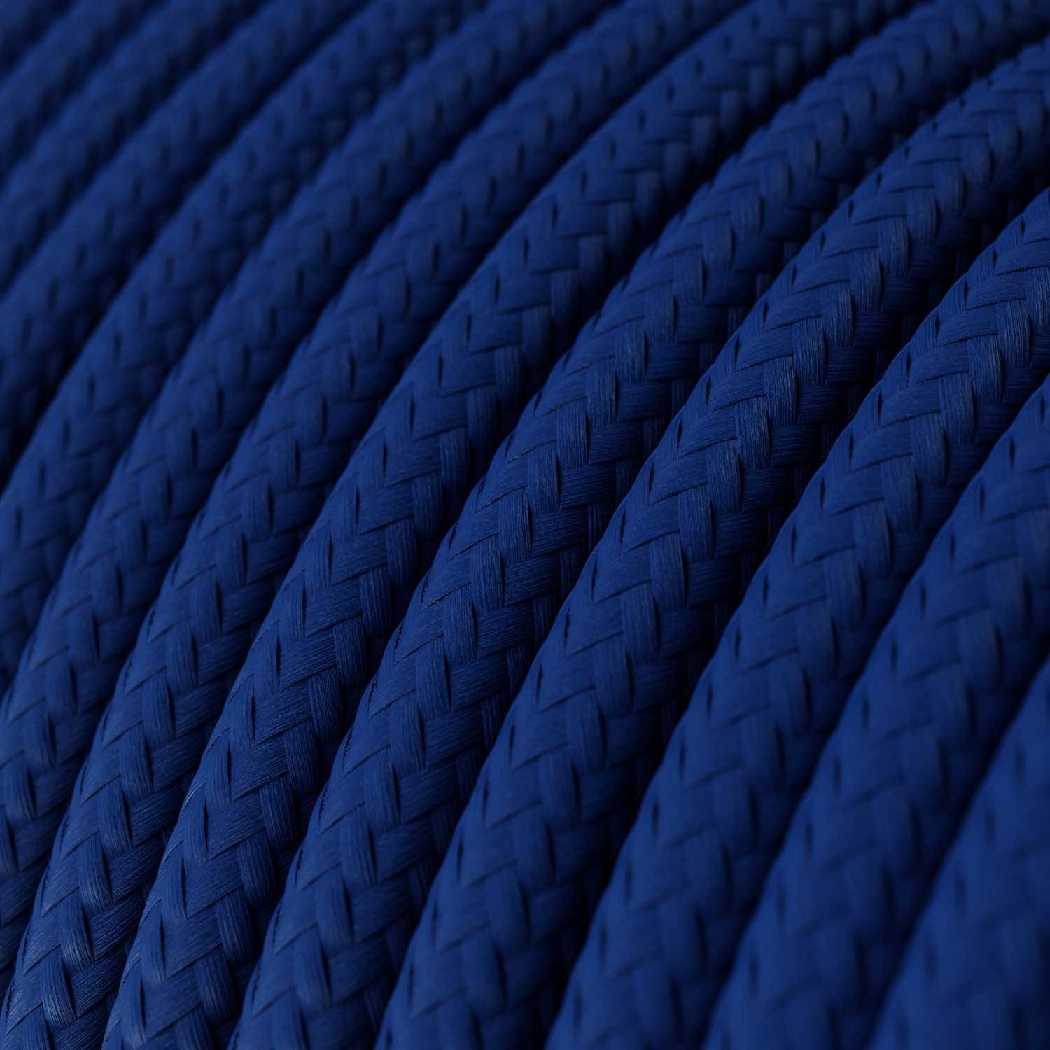 RM12 Blue Round Rayon Electrical Fabric Cloth Cord Cable