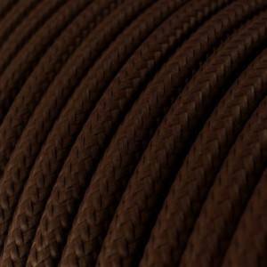 RM13 Brown Round Rayon Electrical Fabric Cloth Cord Cable