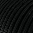 RM04 Black Round Rayon Electrical Fabric Cloth Cord Cable