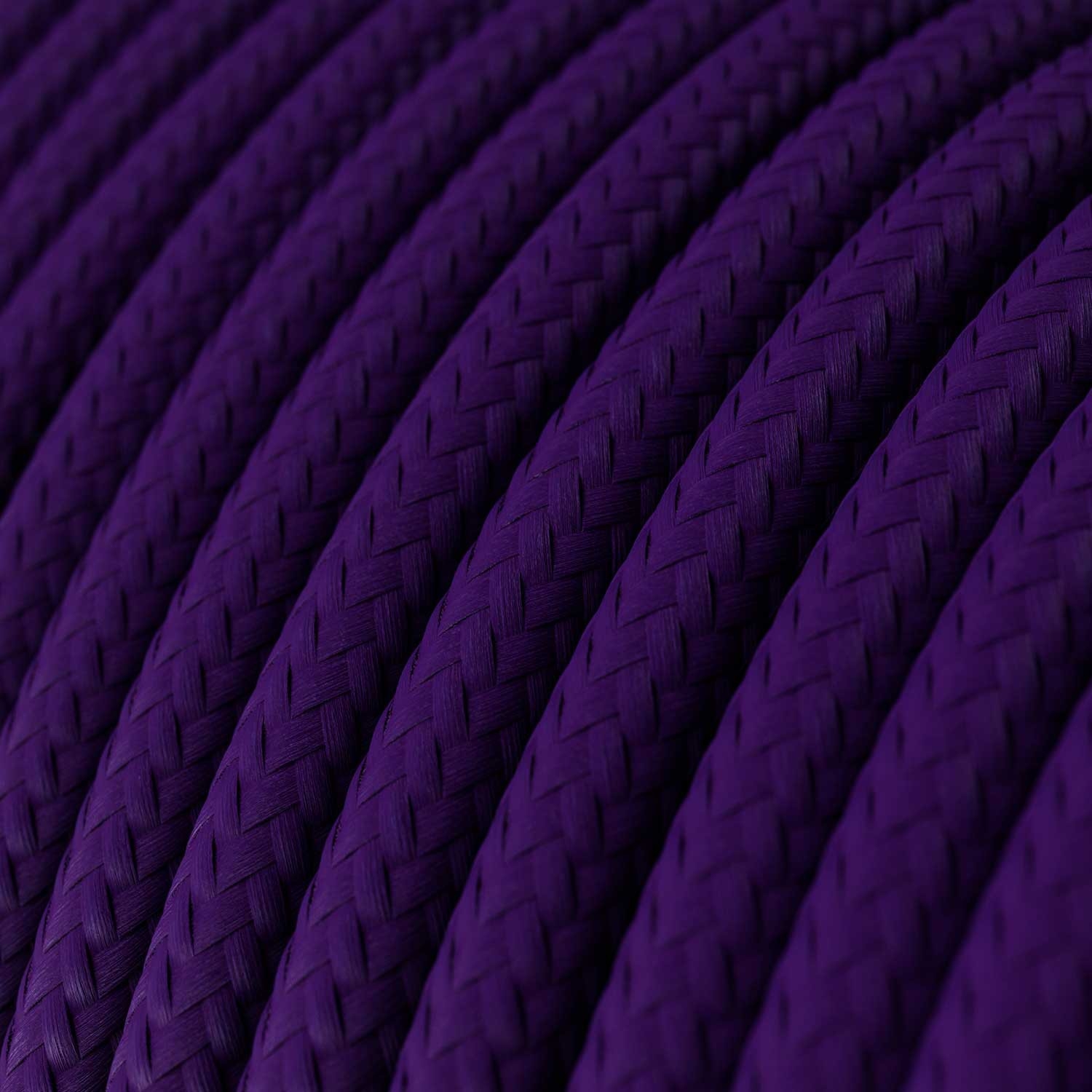 RM14 Violet Round Rayon Electrical Fabric Cloth Cord Cable
