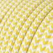 RZ10 Yellow ZigZag Round Rayon Electrical Fabric Cloth Cord Cable