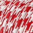 RP09 Red Houndstooth Round Rayon Electrical Fabric Cloth Cord Cable