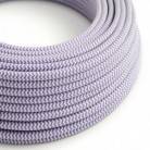 RZ07 Lilac ZigZag Round Rayon Electrical Fabric Cloth Cord Cable