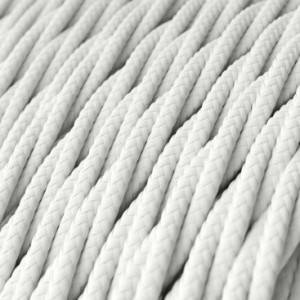 TM01 White Twisted Rayon Electrical Fabric Cloth Cord Cable
