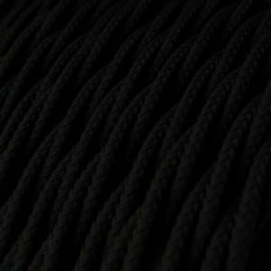 TM04 Black Twisted Rayon Electrical Fabric Cloth Cord Cable