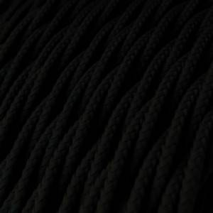 TM04 Black Twisted Rayon Electrical Fabric Cloth Cord Cable