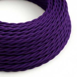 TM14 Violet Twisted Rayon Electrical Fabric Cloth Cord Cable