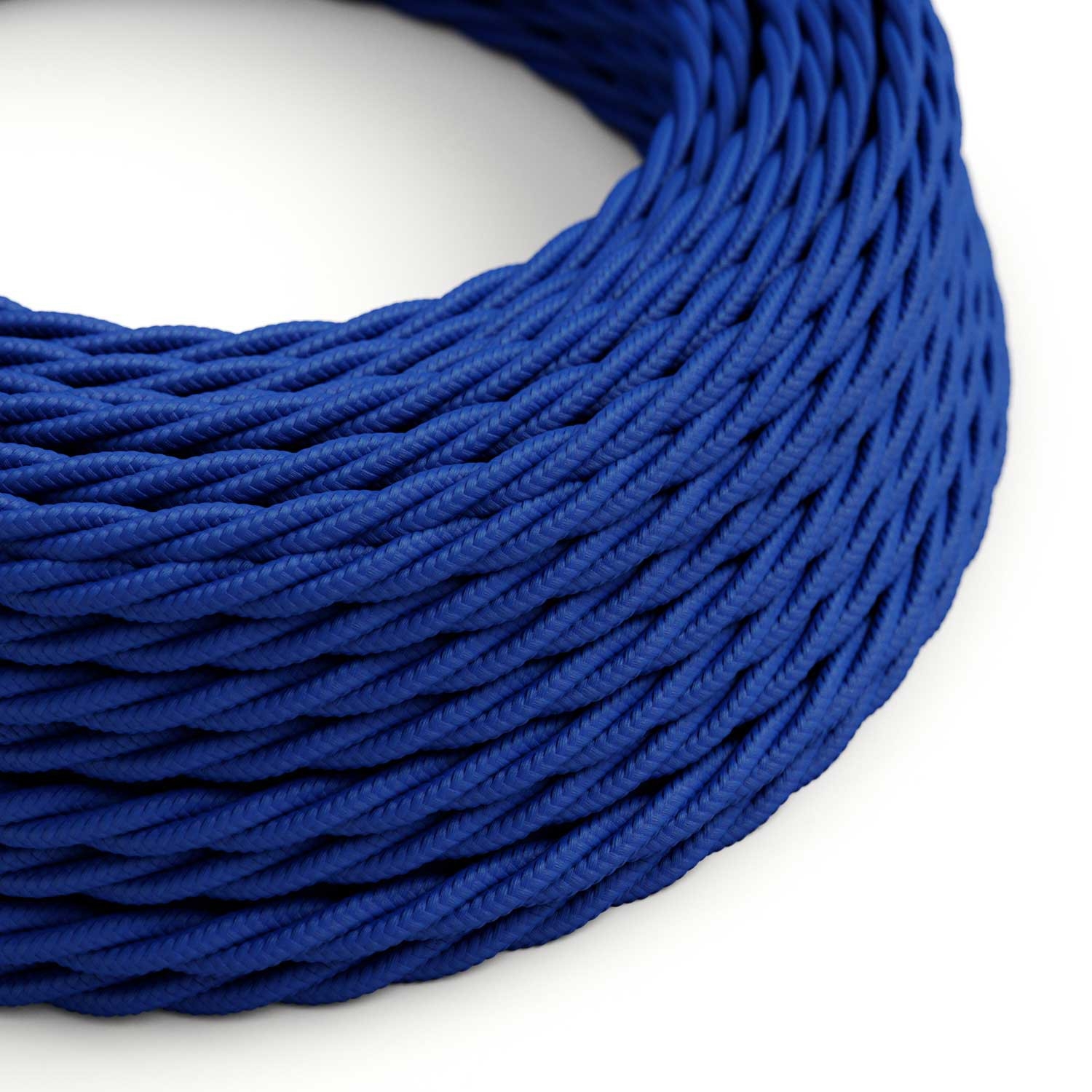 TM12 Blue Twisted Rayon Electrical Fabric Cloth Cord Cable