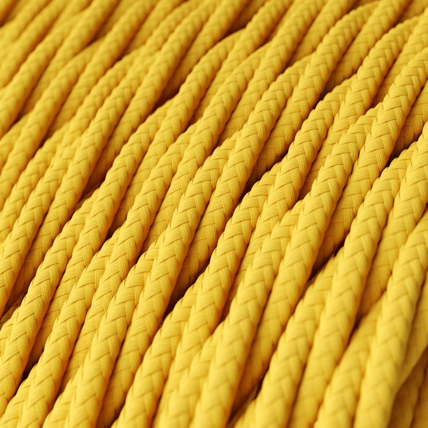 TM10 Yellow Twisted Rayon Electrical Fabric Cloth Cord Cable