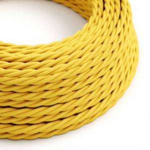 TM10 Yellow Twisted Rayon Electrical Fabric Cloth Cord Cable