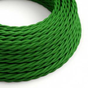 TM06 Green Twisted Rayon Electrical Fabric Cloth Cord Cable