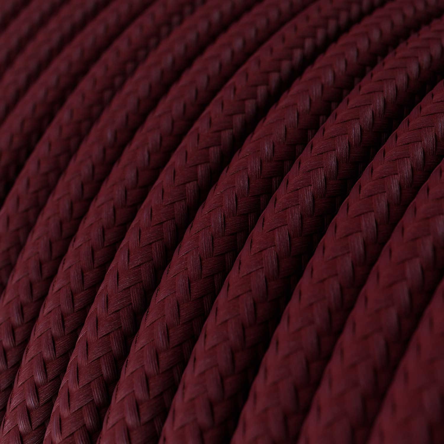 RM19 Burgundy Round Rayon Electrical Fabric Cloth Cord Cable