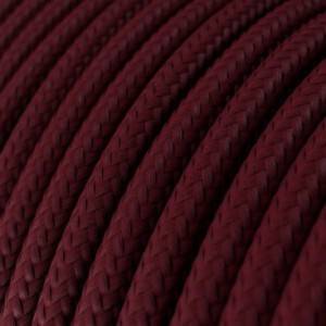 RM19 Burgundy Round Rayon Electrical Fabric Cloth Cord Cable