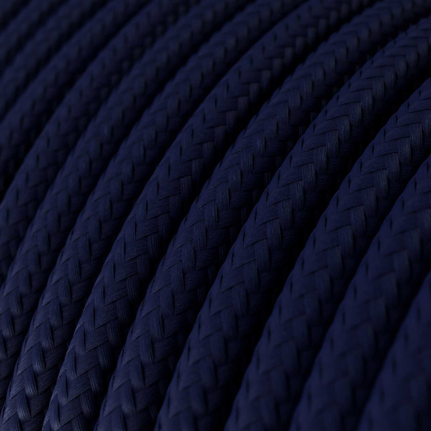 RM20 Dark Blue Round Rayon Electrical Fabric Cloth Cord Cable