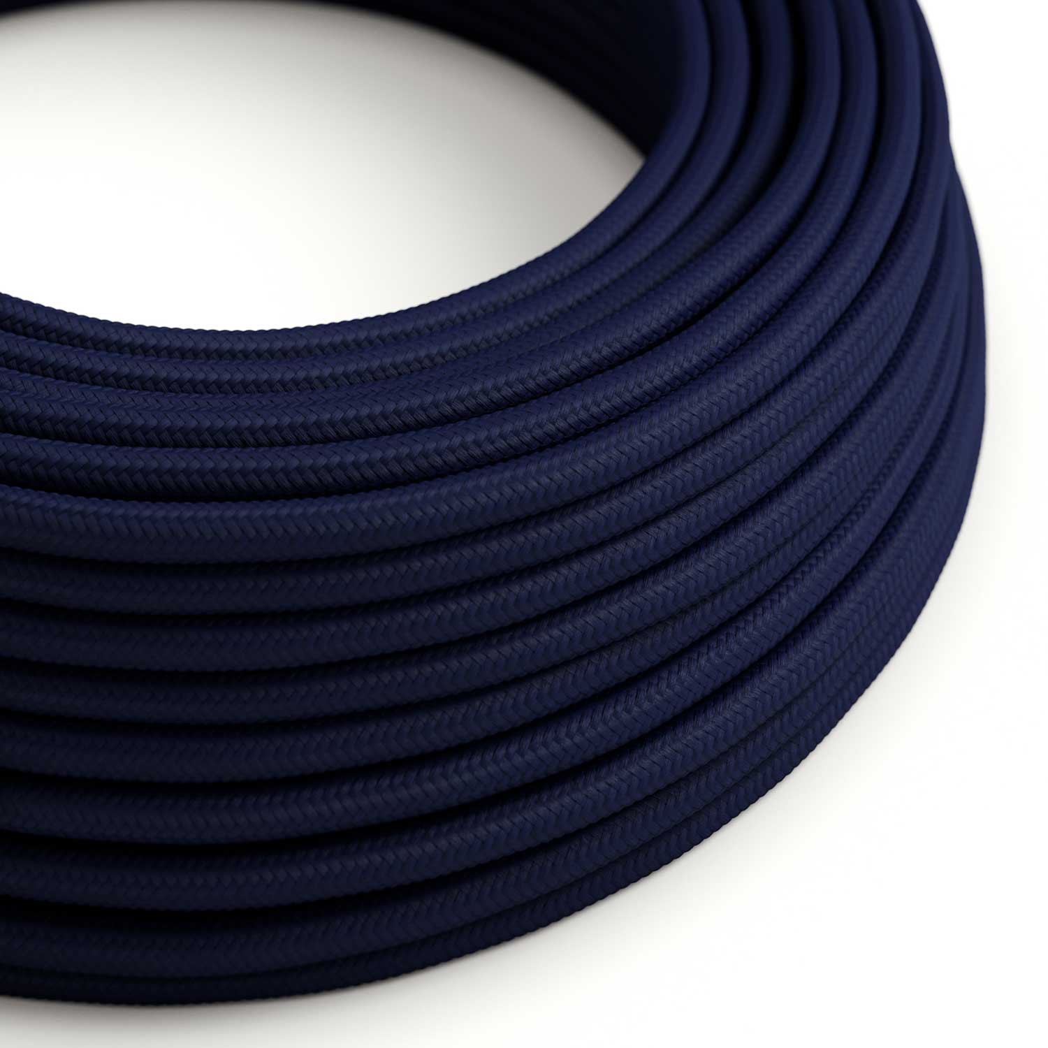 RM20 Dark Blue Round Rayon Electrical Fabric Cloth Cord Cable