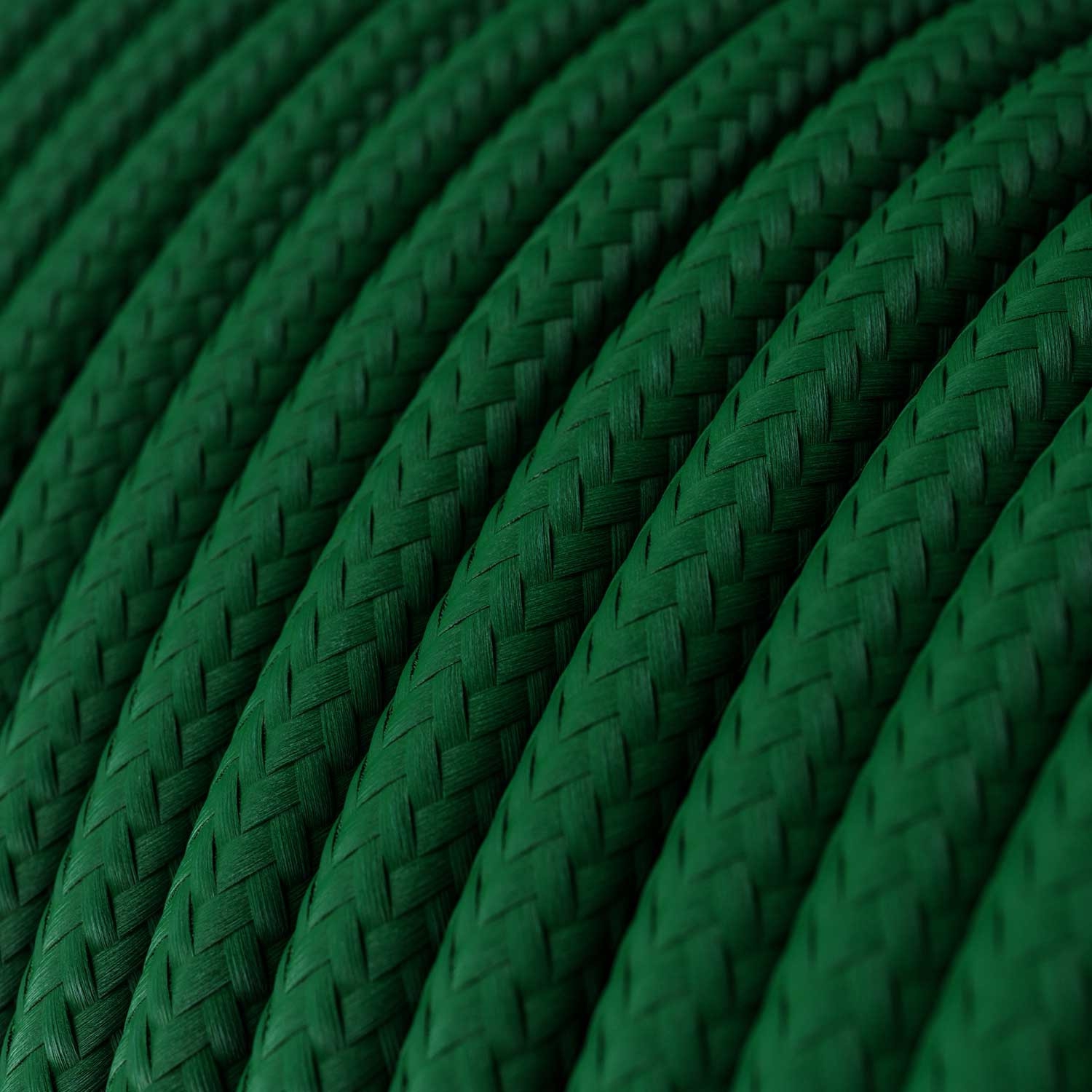 RM21 Dark Green Round Rayon Electrical Fabric Cloth Cord Cable