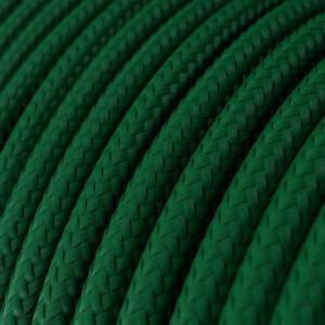 RM21 Dark Green Round Rayon Electrical Fabric Cloth Cord Cable