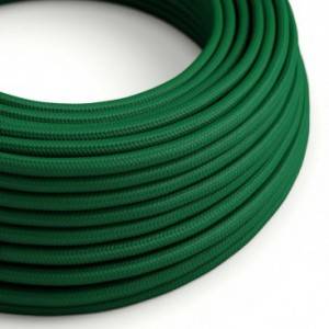 RM21 Dark Green Round Rayon Electrical Fabric Cloth Cord Cable