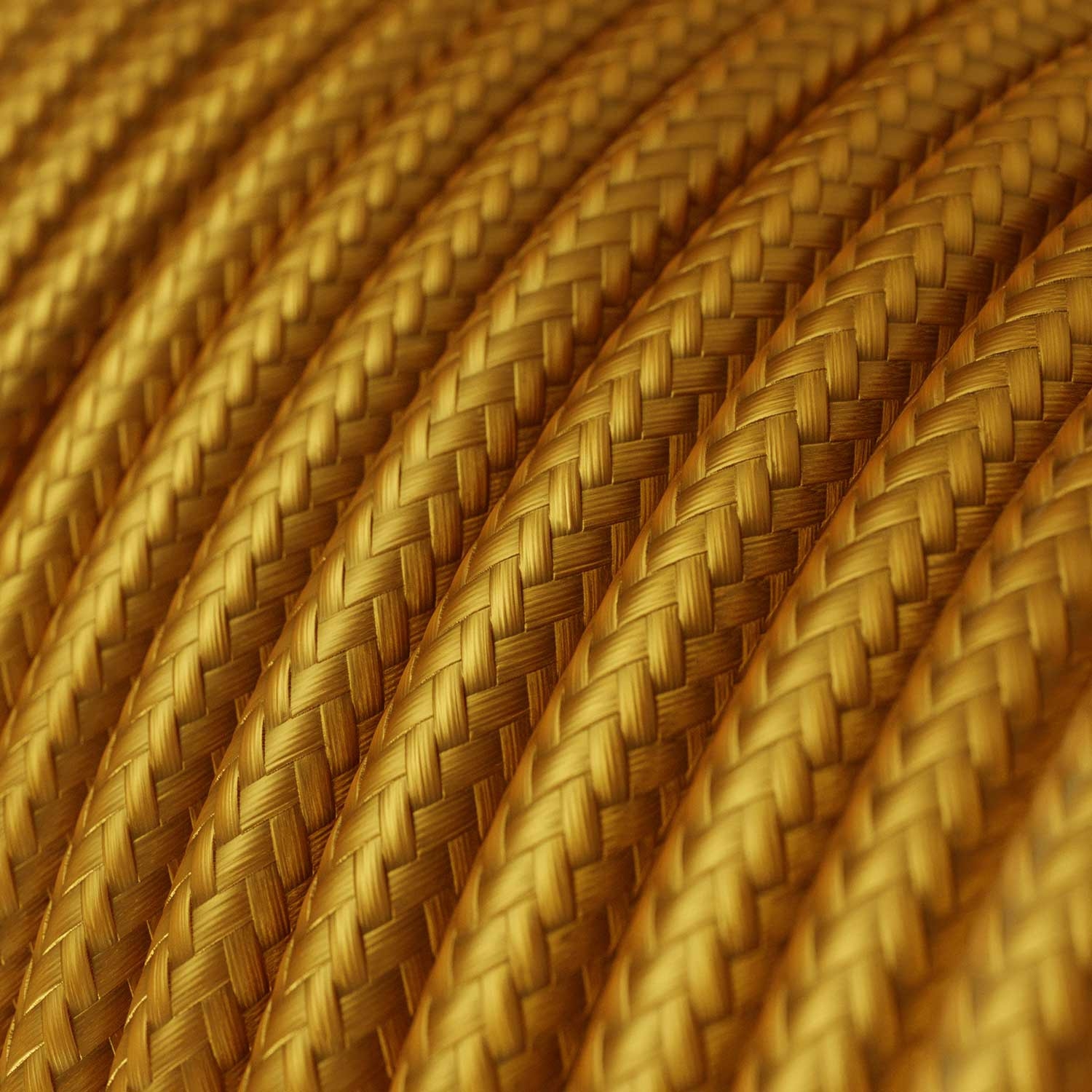 RM05 Gold Round Rayon Electrical Fabric Cloth Cord Cable