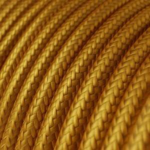 RM05 Gold Round Rayon Electrical Fabric Cloth Cord Cable