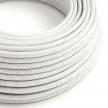 RL01 White Glitter Round Rayon Electrical Fabric Cloth Cord Cable