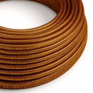 RL22 Copper Glitter Round Rayon Electrical Fabric Cloth Cord Cable