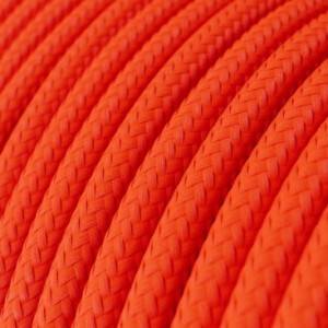 RF15 Neon Orange Round Rayon Electrical Fabric Cloth Cord Cable