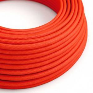 RF15 Neon Orange Round Rayon Electrical Fabric Cloth Cord Cable