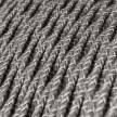TN02 Natural Grey Twisted Linen Electrical Fabric Cloth Cord Cable