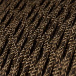 TN04 Natural Brown Twisted Linen Electrical Fabric Cloth Cord Cable